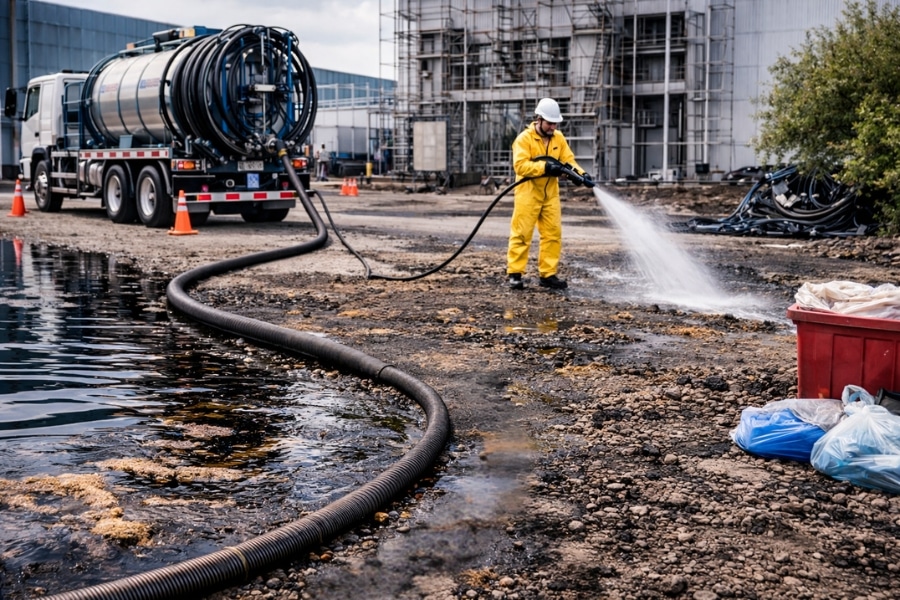 Serviços ambientais Rio Grande do Sul com soluções completas em limpeza industrial, sucção, transporte de resíduos e atendimento emergencial.