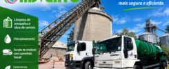 Limpeza de armazéns e silos de cereais no Rio Grande do Sul com hidrojateamento e sucção de resíduos com caminhão Vacall.